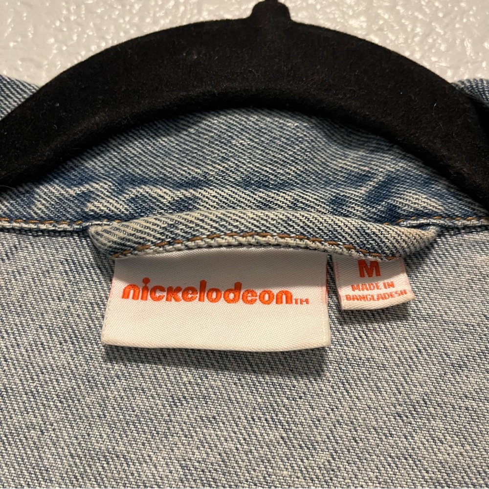 Nickelodeon 90s Kid Denim Jacket Adult Medium Jean Jacket Gift Y2K Classic - Picture 3 of 7